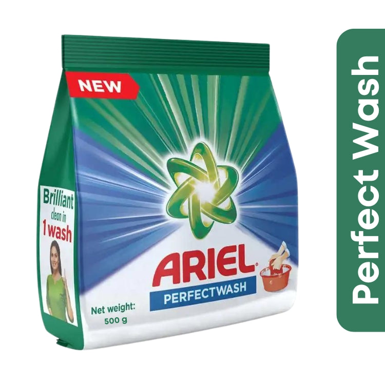 Ariel Original Powerful Blue Formula Laundry Detergent Washing Powder, 500g