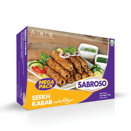 Sabroso Seekh Kabab (Mega Pack) – 1080g