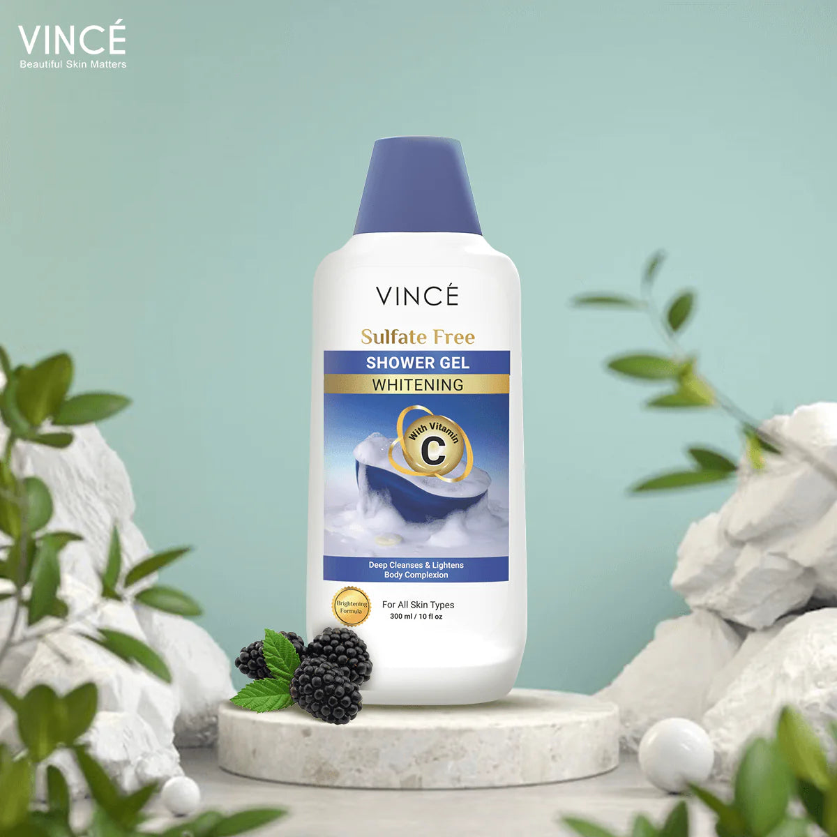 VINCE SHOWER GEL WHITENING 300ML