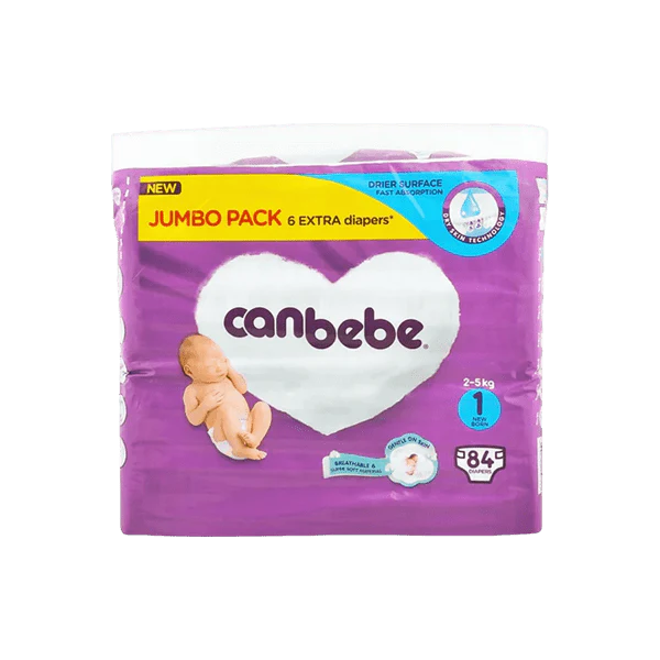 CANBEBE DIAPERS SIZE 1 NEW BORN