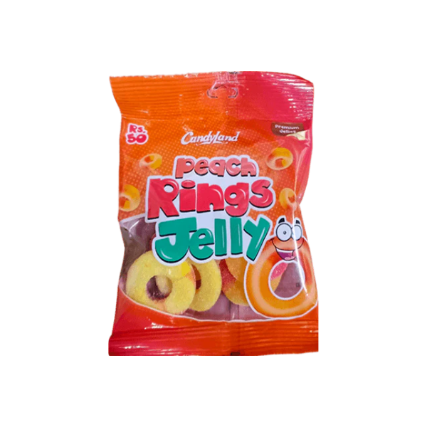 CANDYLAND PEACH RINGS (RS 50) 12 PACK