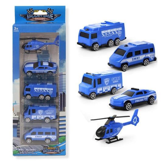 "Toys And Stationery" 5 Pcs - City Defender Police Vehicle Toy Set