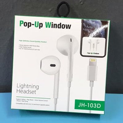 Pop-Up window Lightning Headset for iPhone