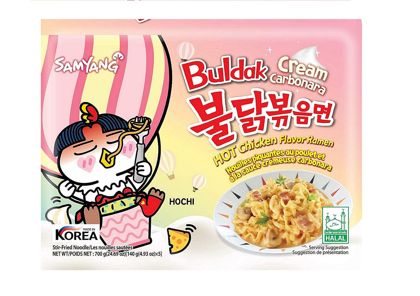 Buldak Cream Carbonara Hot Chicken Flavour Ramen Noodles 140gm (Imported)