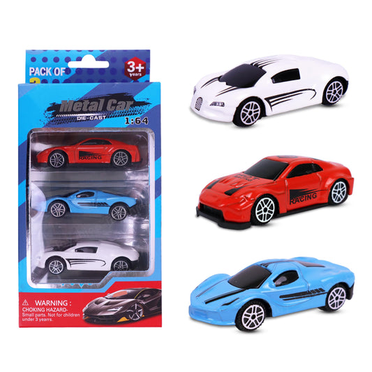 "Toys And Stationery" Metal Cars 3-Piece Die-Cast Small Metal Cars Toy Set