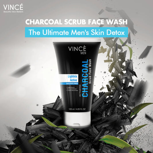 VINCE CHARCOAL SCRUB FACE WASH 120ML