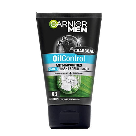 Garnier men oil control (charcoal) 100ml facewash