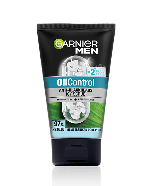 Ganier men oil control (icy scrub) facewash 100ml