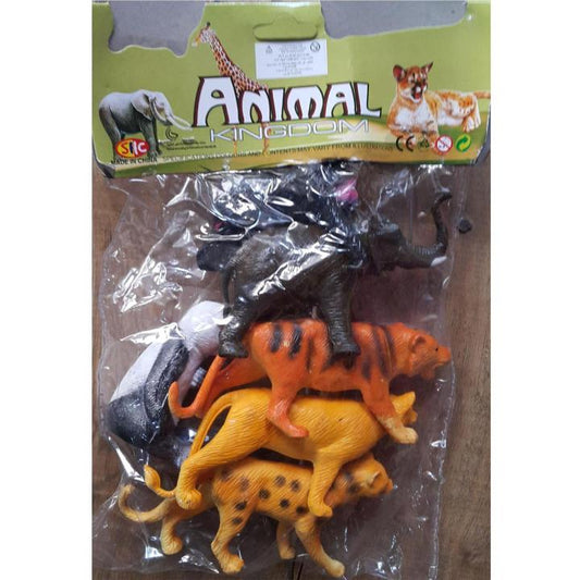 "Toys And Stationery" Wild Animal Zoo Toys For Kids Animal Kingdom Pack Of 6