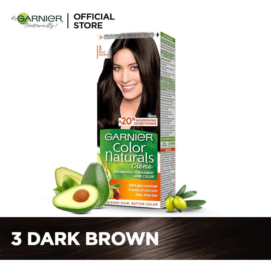 Garnier Color Naturals Permanent Hair Color 3 Natural Dark Brown