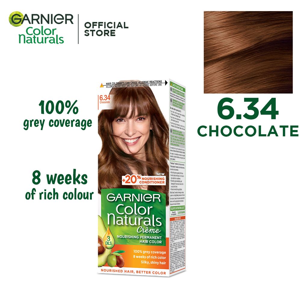 Garnier Color Naturals Permanent Hair Color 6.34 Chocolate