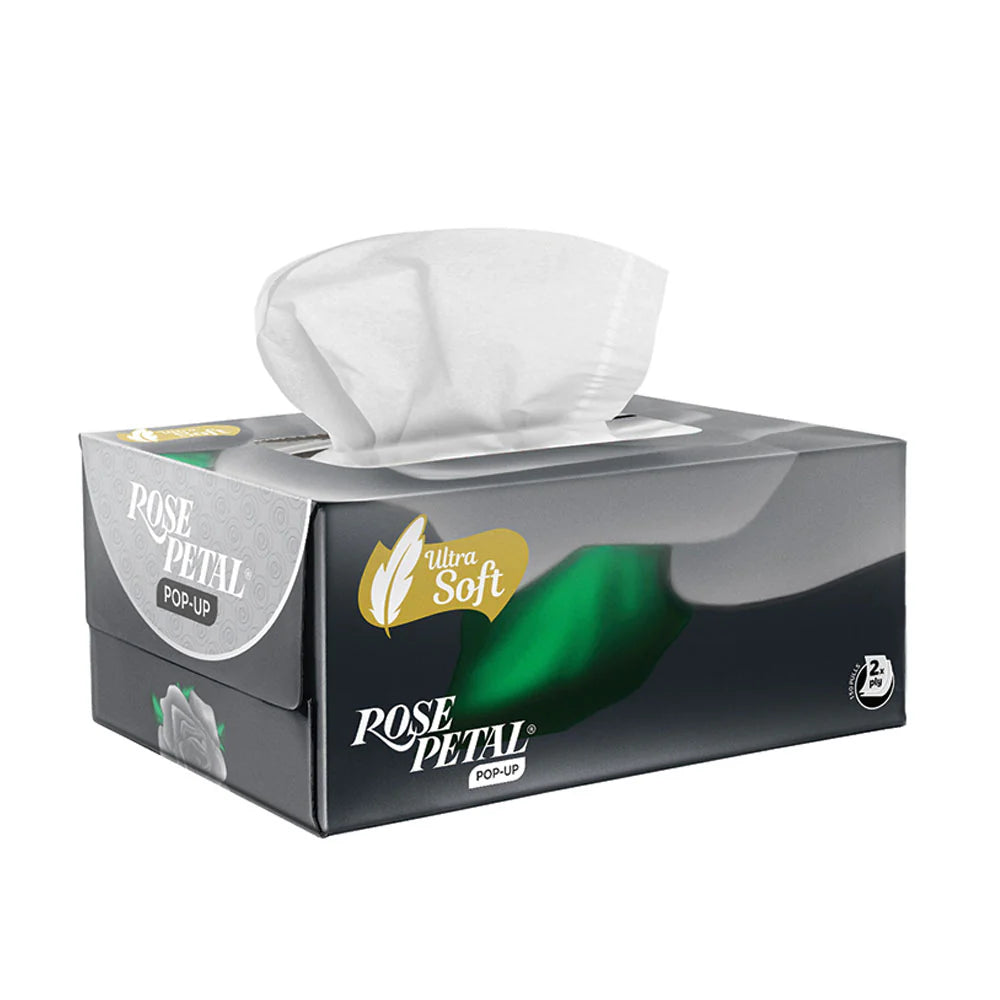 Rose Petal Ultra Soft Pop-Up Facial Tissue Box