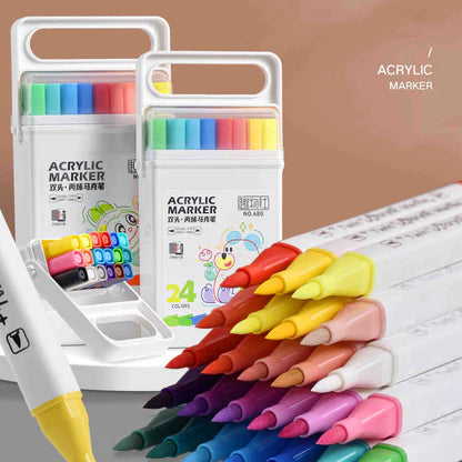 "Toys And Stationery" Acrylic Markers Set - Double Sided