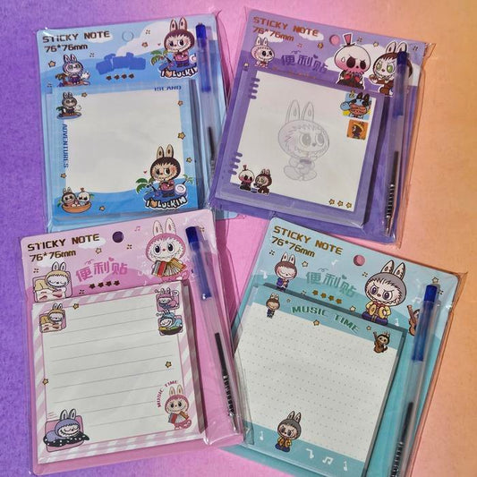 Sticky notes with pen