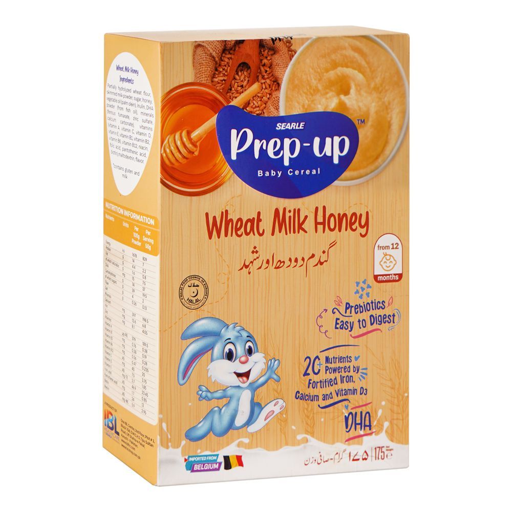 Searle Prep-Up Baby Cereal Wheat Milk & Honey 175g